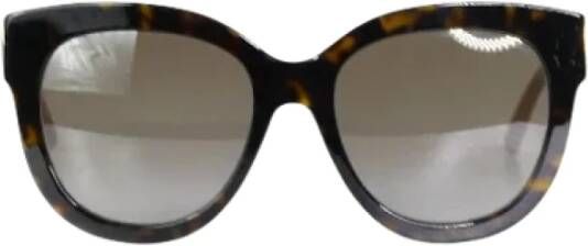 Jimmy Choo Pre-owned Plastic sunglasses Bruin Dames