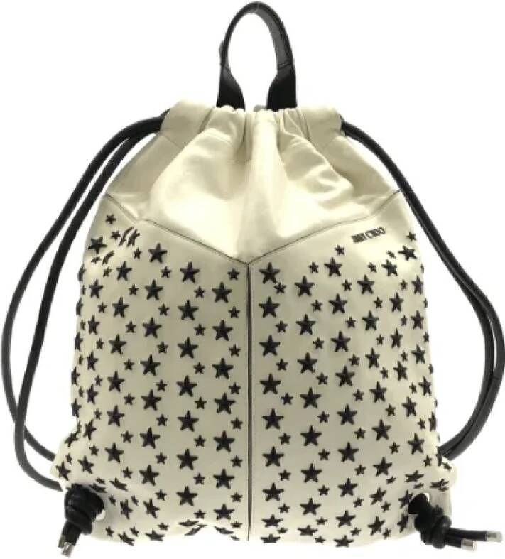 Jimmy Choo Pre-owned Leather backpacks Wit Dames