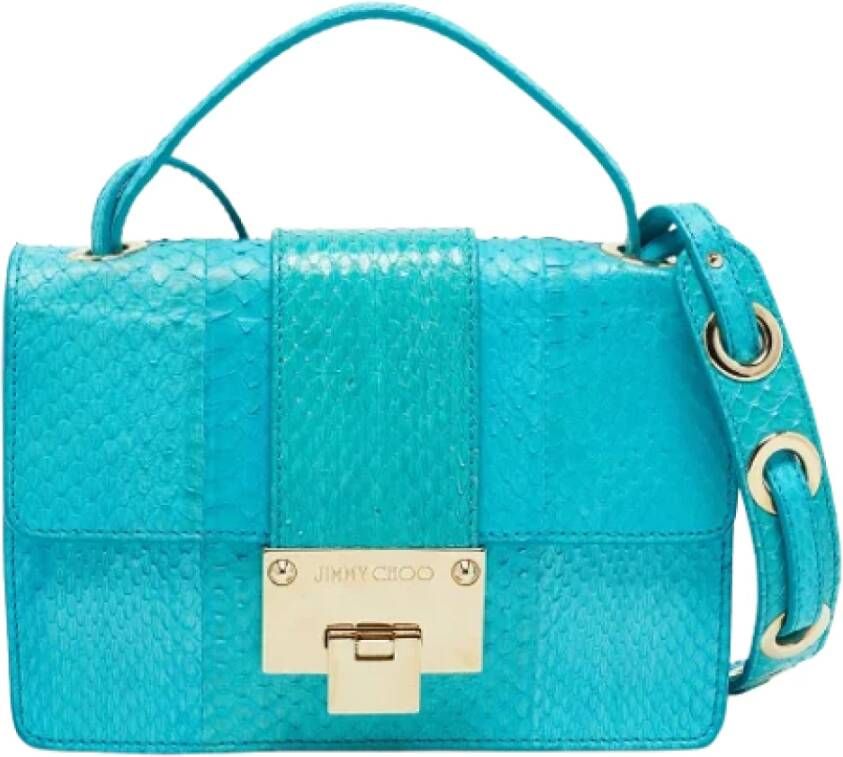 Jimmy Choo Pre-owned Leather handbags Blauw Dames