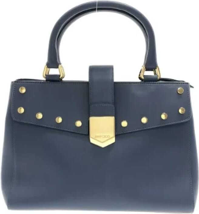 Jimmy Choo Pre-owned Leather handbags Blauw Dames