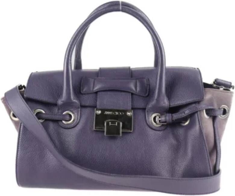 Jimmy Choo Pre-owned Leather handbags Paars Dames