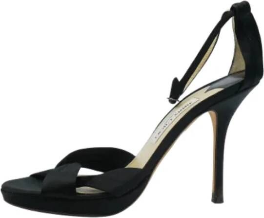 Jimmy Choo Pre-owned Leather heels Zwart Dames