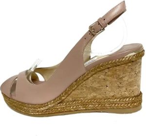 Jimmy Choo Pre-owned Pre-owned Leather sandals Beige Dames