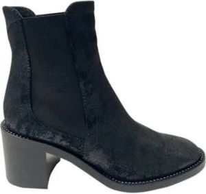 Jimmy Choo Pre-owned Preated Suede Boots Zwart Dames