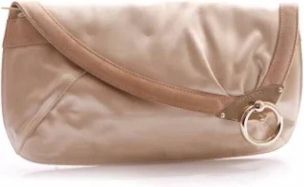 Jimmy Choo Pre-owned Silk clutches Bruin Dames