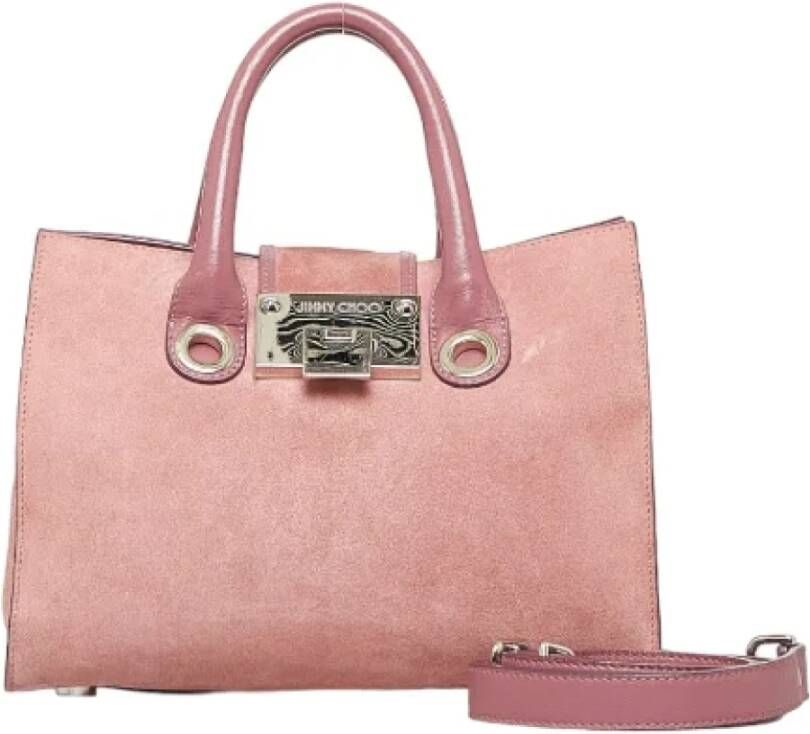 Jimmy Choo Pre-owned Suede handbags Roze Dames