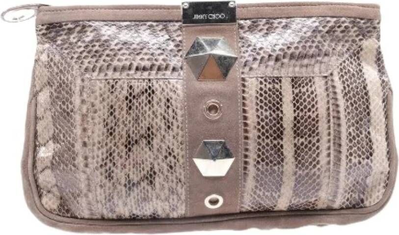 Jimmy Choo Pre-owned Voldoende lederen klauwen Bruin Dames