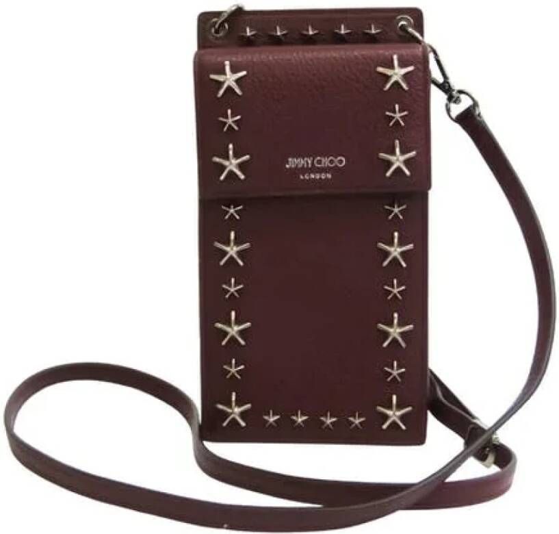 Jimmy Choo Pre-owned Voldoende lederen klauwen Rood Dames