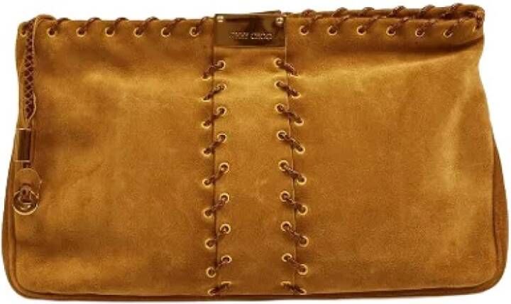 Jimmy Choo Pre-owned Voldoende suede klauwen Bruin Dames