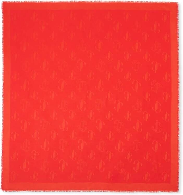 Jimmy Choo Sjaal met monogram Oranje