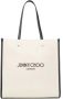 Jimmy Choo Shoppers & Totes "N S" Medium Canvas Tote – Beige in beige - Thumbnail 2