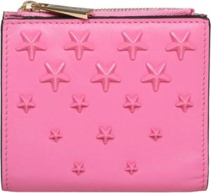 Jimmy Choo wallet in leather with applied studs Roze Dames