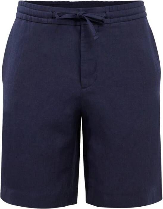 J.LINDEBERG Sasha drape linnen shorts Blauw Heren