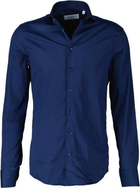 John Miller Overhemd Blauw Heren