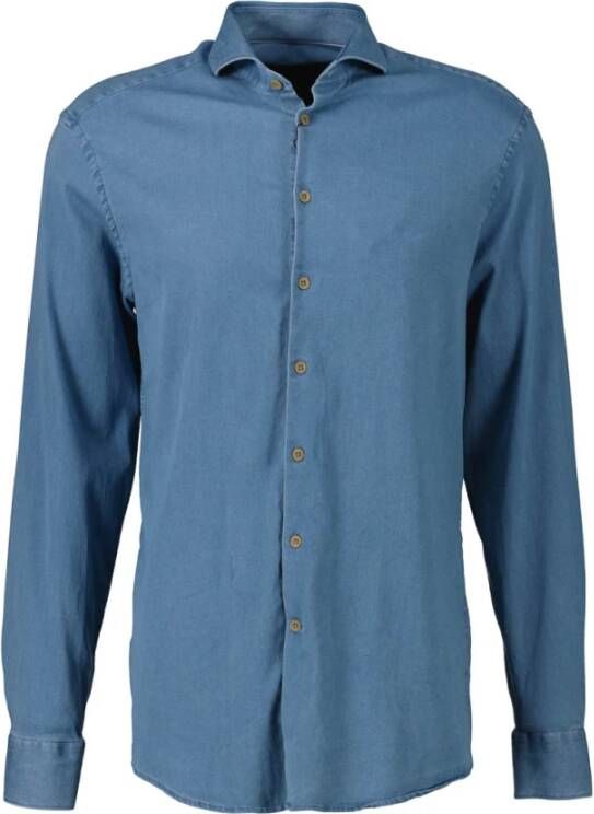 John Miller Overhemd Blauw Heren