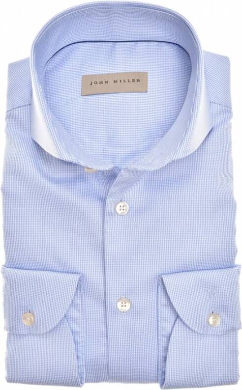 John Miller Overhemd met getailleerde pasvorm en stijlvolle details Blauw Heren