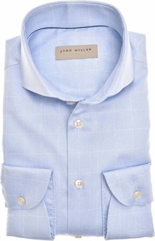 John Miller Overhemd met getailleerde pasvorm ML7 Blauw Heren