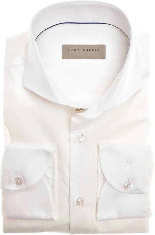 John Miller business overhemd extra slim fit wit effen katoen strijkvrij