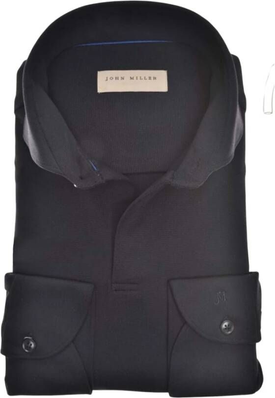 John Miller Polo Overhemden Zwart 5140881-290 Black Heren