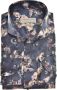 John Miller business overhemd Tailored Fit slim fit donkerblauw geprint katoen - Thumbnail 1