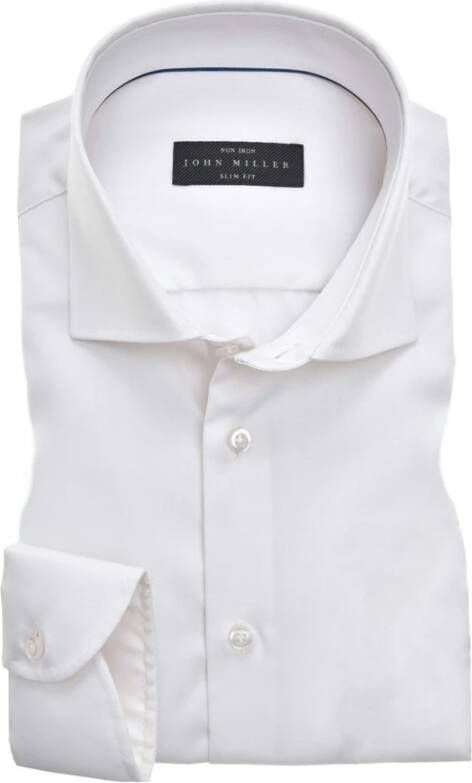 John Miller Overhemd met getailleerde pasvorm en moderne cutaway-kraag White Heren