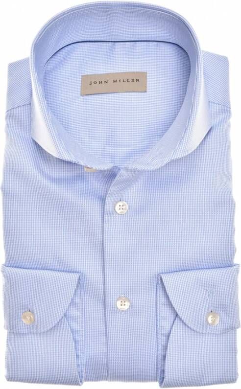 John Miller Slim Fit Overhemd met Stijlvolle Details Blauw Heren