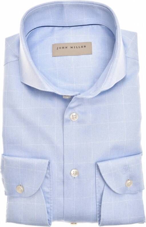 John Miller Slim Fit Overhemd met Stijlvolle Details Blauw Heren