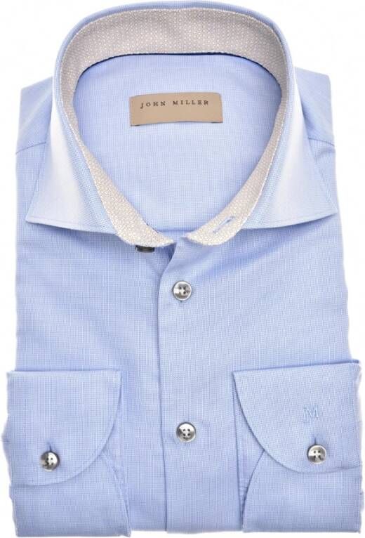 John Miller business overhemd Tailored Fit lichtblauw effen katoen