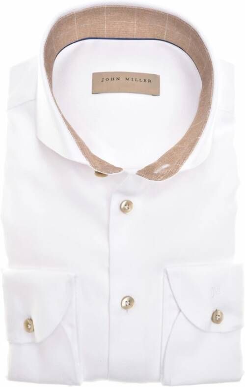John Miller Overhemd met getailleerde pasvorm en innovatief design White Heren