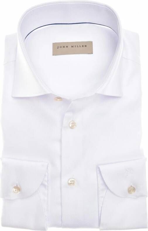 John Miller tailored fit shirt White Heren