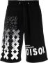 John Richmond Bedrukte Bermuda Shorts Zwart Heren - Thumbnail 1
