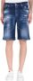 John Richmond Verweerde Denim Bermuda Shorts Blauw Heren - Thumbnail 3