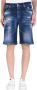 John Richmond Verweerde Denim Bermuda Shorts Blauw Heren - Thumbnail 4