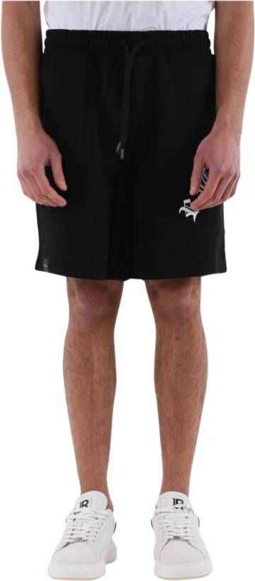 John Richmond Logo Sweat Bermuda Shorts Zwart Heren