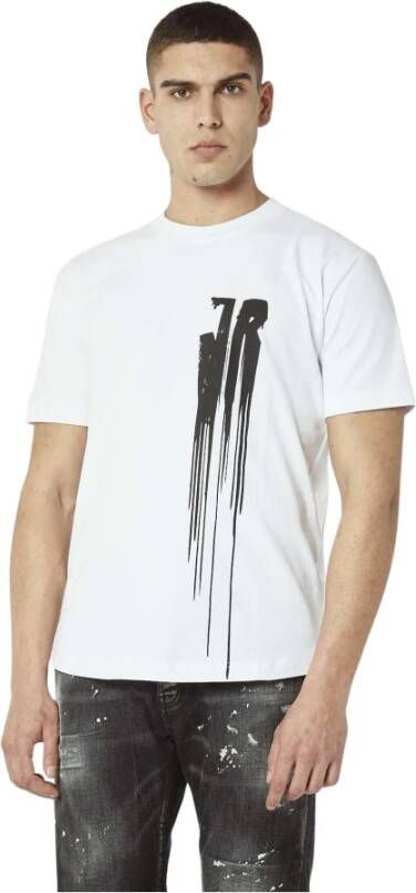 John Richmond Chrish T-shirt met logo-afdrukken Wit Heren
