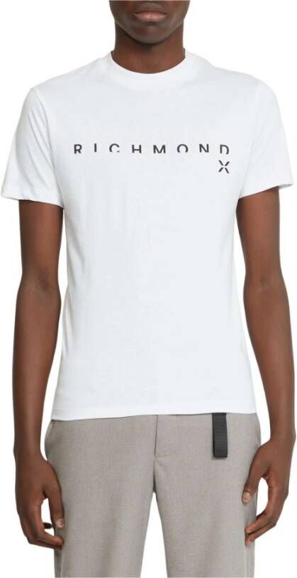 Richmond Witte Crewneck T-shirt met Logo White Heren