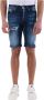 John Richmond Verweerde Denim Bermuda Shorts Blauw Heren - Thumbnail 5