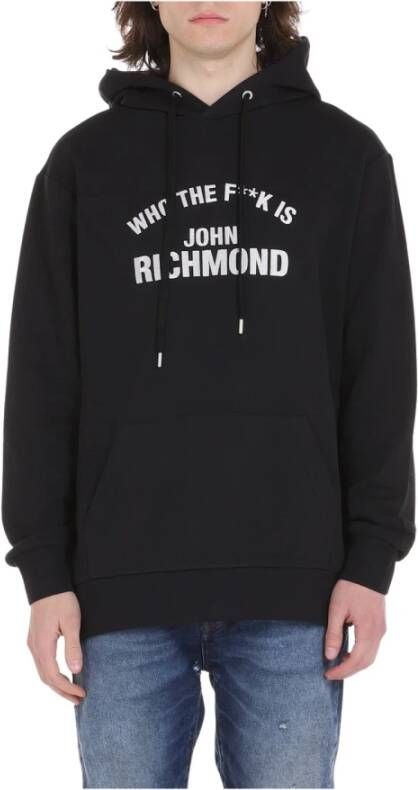 John Richmond Geborduurd logo sweatshirt Zwart Heren