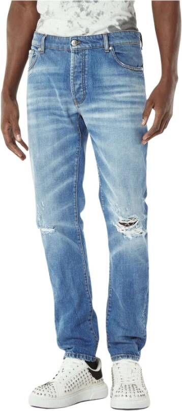 John Richmond Jeans met regelmatig gebruikt effect Blauw Heren