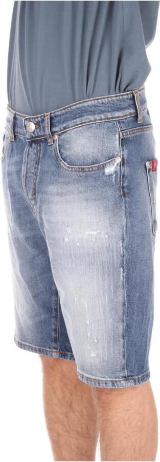 John Richmond Verweerde Denim Bermuda Shorts Blauw Heren - Foto 5