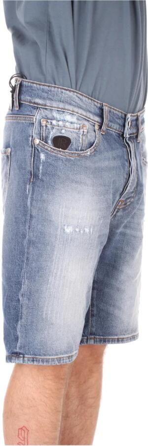 John Richmond Verweerde Denim Bermuda Shorts Blauw Heren - Foto 6