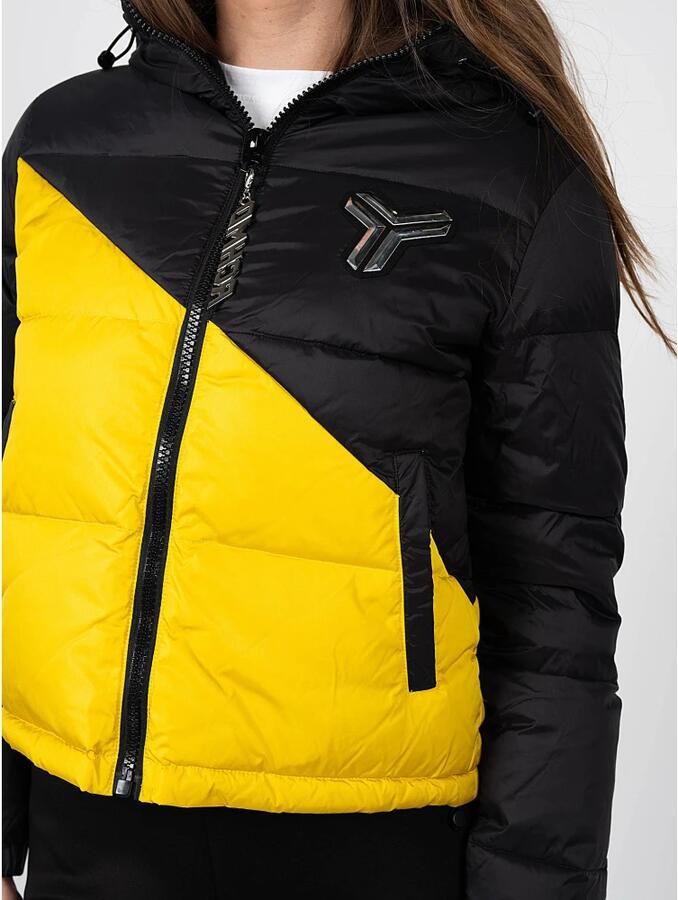 John Richmond Gewatteerd Sportjack met Verstelbare Capuchon Black Dames