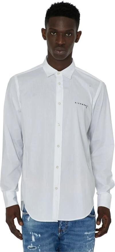 John Richmond Wit Logo Contrast Voor Shirt White Heren - Foto 3