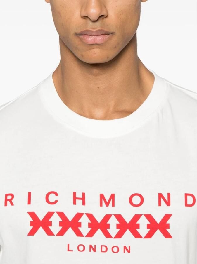John Richmond Witte Crew Neck T-shirts en Polos White Heren - Foto 2