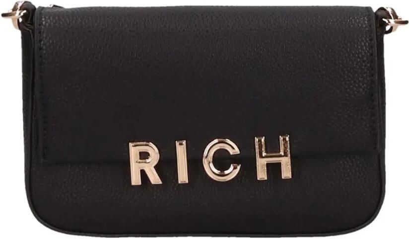 John Richmond Zwarte en Gouden PU Handtas Rwa24085Bo Black Dames