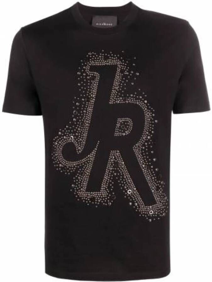 John Richmond Logo Applique Katoenen T-shirt Black Heren
