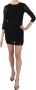 John Richmond Zwarte Zijden Pailletten Mini Shift Jurk Black Dames - Thumbnail 1