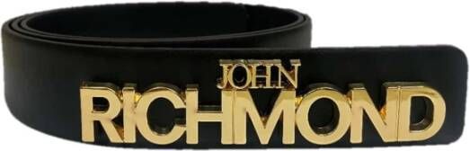 John Richmond Leren Logo Riem Zwart Heren