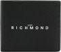 John Richmond Leren portemonnee met logo Zwart Heren - Thumbnail 1