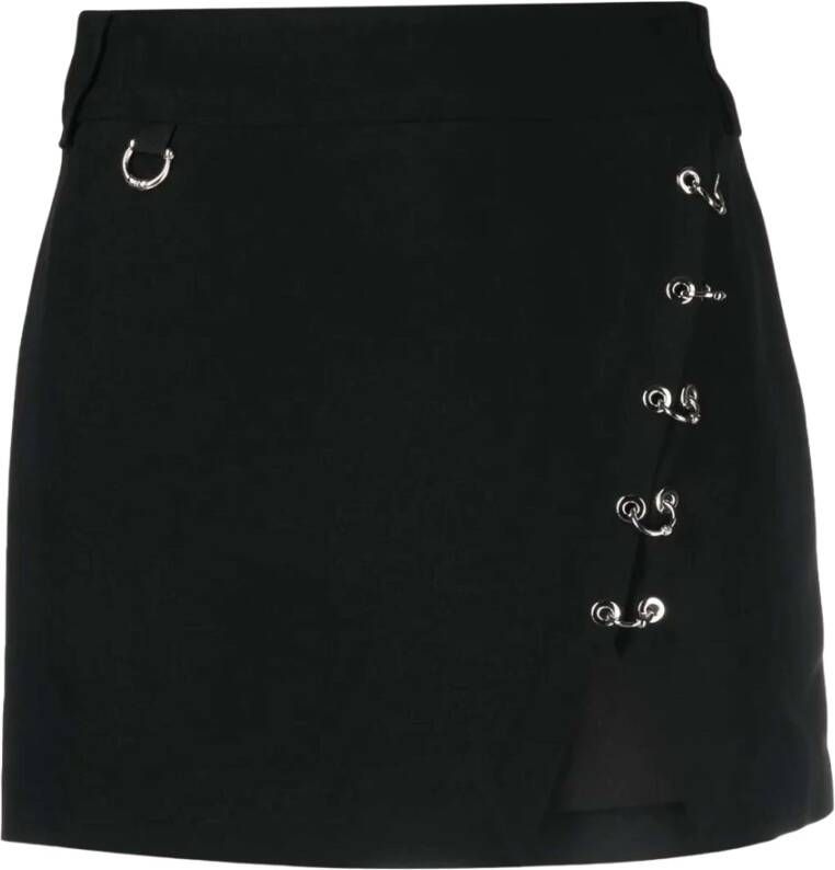 John Richmond Minirok met piercing en spleet Zwart Dames